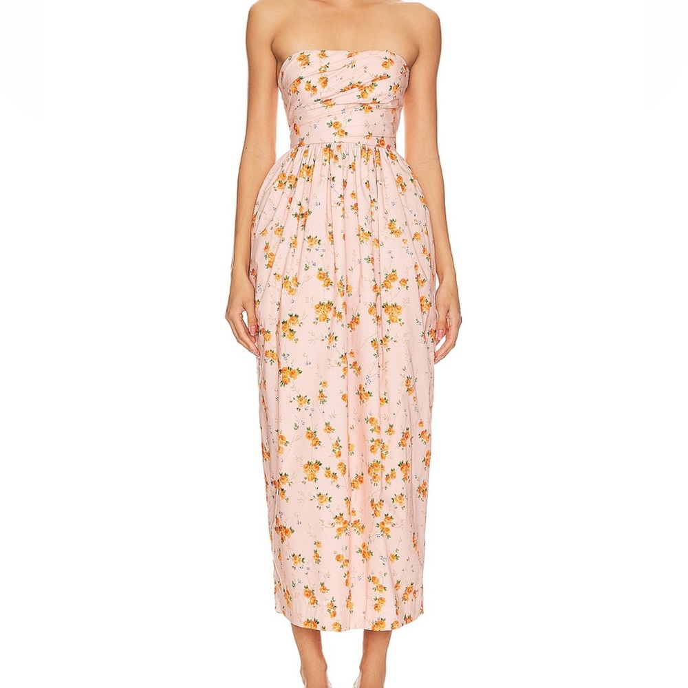 LoveShackFancy Luxie Dress in Persian Orange